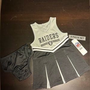(NWT) (18mos) 2pc Toddler set  Las Vegas Raiders Cheer Outfit w/ briefs